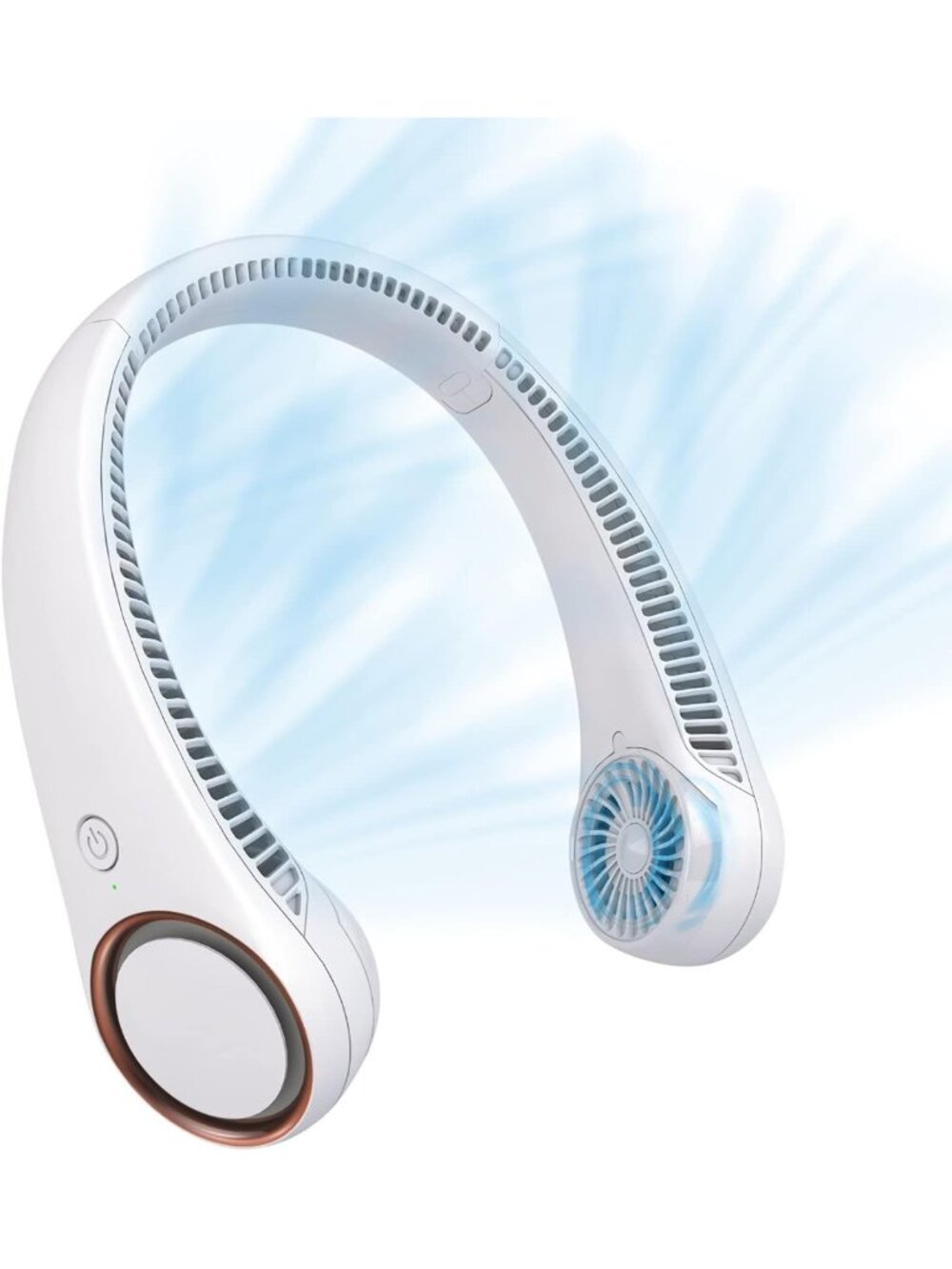 Portable Neck Fan - Rechargeable Bladeless Cooling Device, Hands-Free, 3 Speeds
